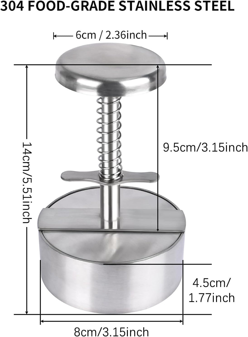 304 Stainless Steel Burger Patty Maker