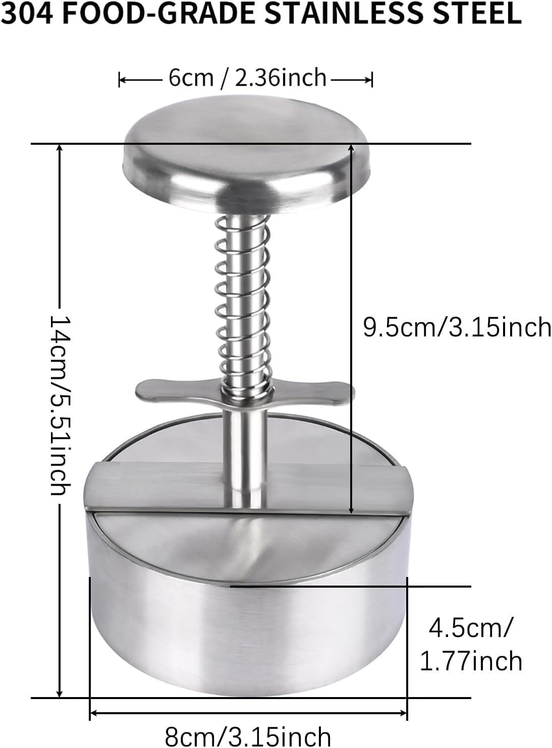 304 Stainless Steel Burger Patty Maker
