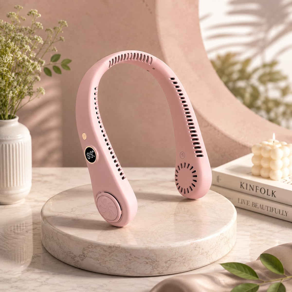 Gesto Portable Rechargeable Neck Fan | 360° Cooling | 5-Speed