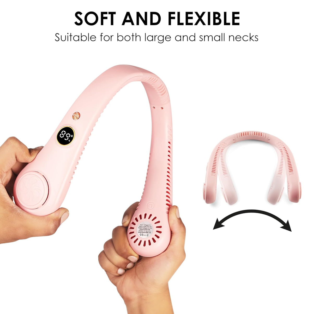 Gesto Portable Rechargeable Neck Fan | 360° Cooling | 5-Speed
