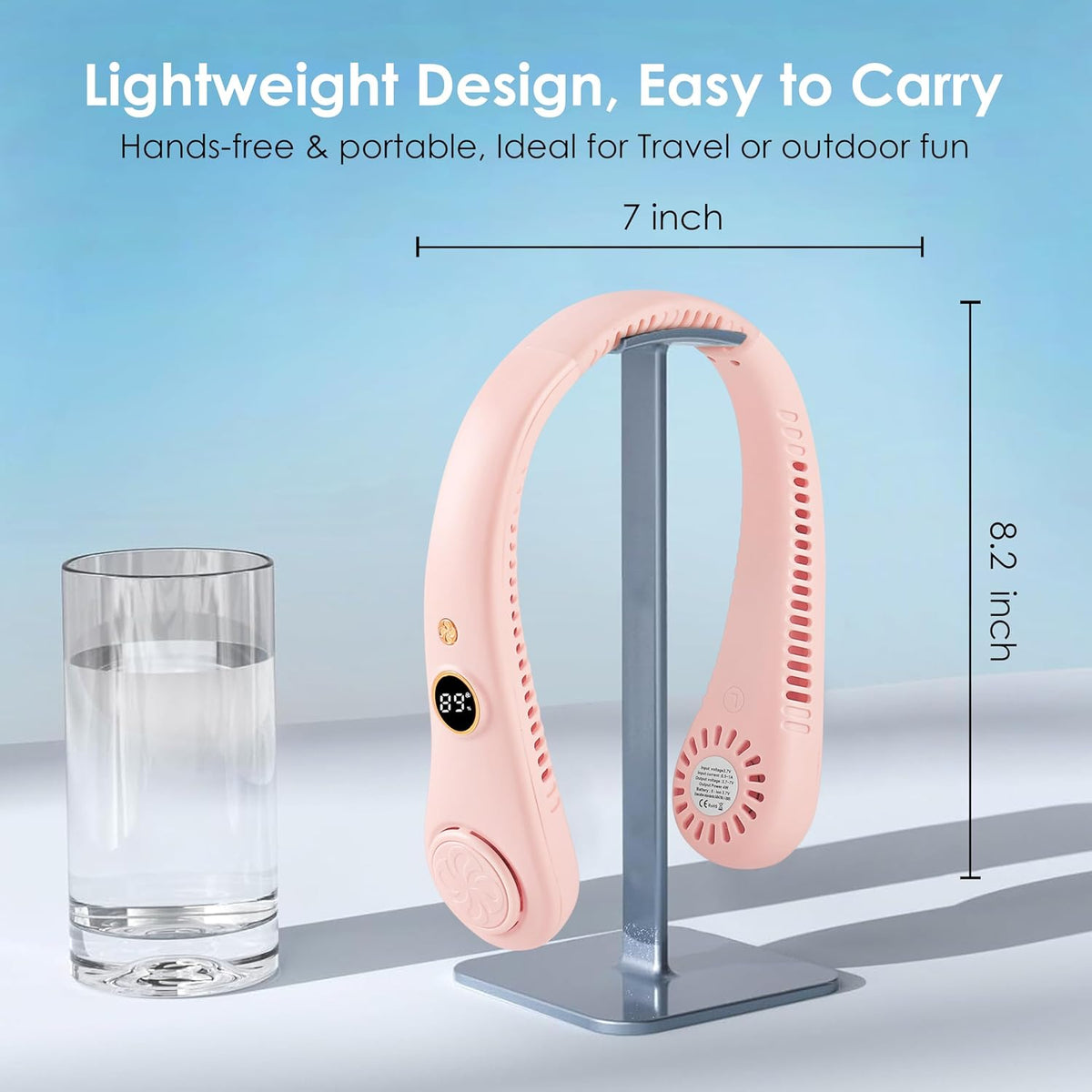 Gesto Portable Rechargeable Neck Fan | 360° Cooling | 5-Speed